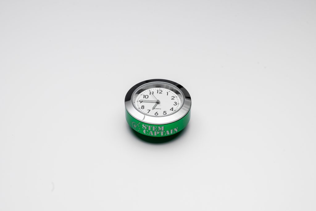 StemCAPtain 36mm White Clock/ Green Base Stem Captain